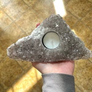 Amethyst candle holder